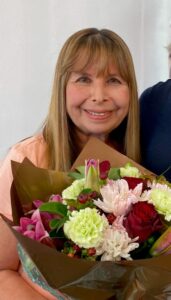 Ana with flowers