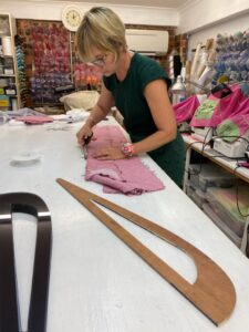 Danielle making a Jacket